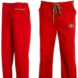 49ers Scrub pants unisex large